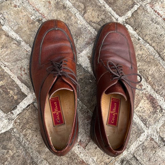 Cole Haan Studio Oxford Dress Shoes Brown Pebbled Leather Split Toe Men\'s 11M main image 15